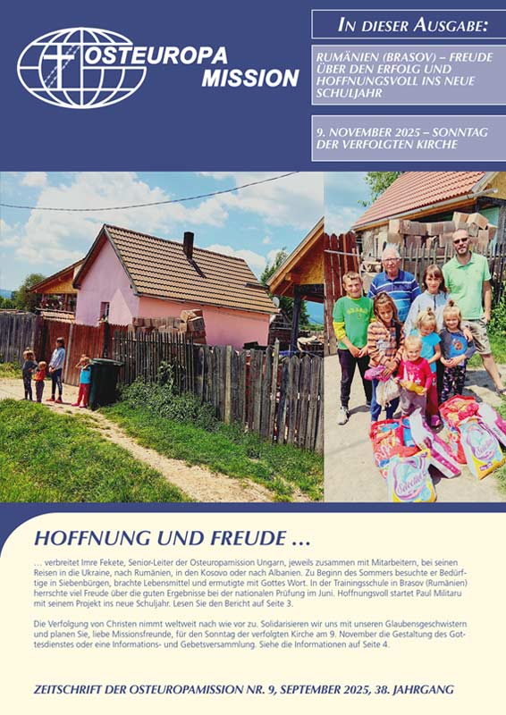 Titelseite Monatsheft September mit Fotos aus der Ukraine